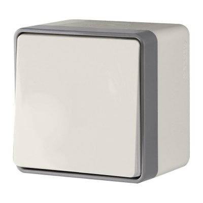 Выключатель одноклавишный влагозащищенный Gallant слоновая кость W5010203