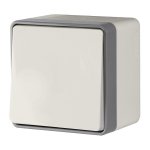 Выключатель одноклавишный влагозащищенный Gallant слоновая кость W5010203