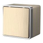 Выключатель одноклавишный влагозащищенный Gallant шампань рифленый W5010210