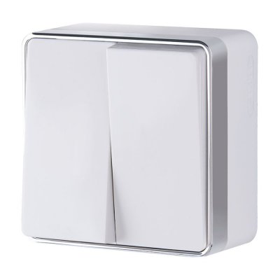 Выключатель двухклавишный Gallant белый W5020001 Выключатель двухклавишный Gallant белый W5020001