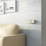 Выключатель двухклавишный Gallant шампань рифленый W5020010