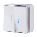 Выключатель двухклавишный с подсветкой Gallant белый W5020101