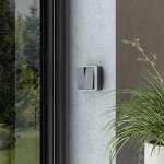 Выключатель двухклавишный с подсветкой Gallant графит рифленый W5020104