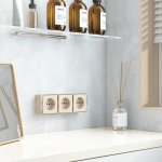 Розетка с заземлением Gallant шампань рифленый W5071010