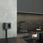 Розетка с заземлением, шторками и USB тип A+C Gallant графит рифленый W5071704