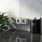 Розетка с заземлением, шторками и USB тип A+C Gallant серебряный W5071706