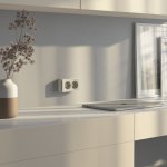 Розетка двойная с заземлением Gallant слоновая кость W5072103