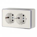 Розетка двойная с заземлением Gallant слоновая кость W5072103