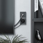 ТВ-розетка оконечная Gallant графит рифленый W5083004