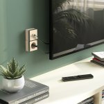 ТВ-розетка оконечная Gallant шампань рифленый W5083010