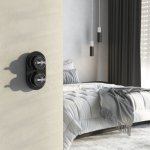 Переключатель/выключатель одноклавишный черный Ретро W5612008