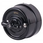 Переключатель/выключатель одноклавишный черный Ретро W5612008