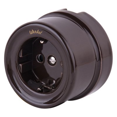 Розетка с заземлением коричневый ретро W5671014 Розетка с заземлением коричневый ретро W5671014