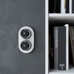 Выключатель на 4 положения двухклавишный Vintage черный матовый/хром W5822051