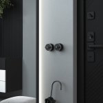 Выключатель на 4 положения двухклавишный Vintage черный матовый/хром W5822051