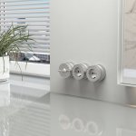 Выключатель на 4 положения двухклавишный Vintage серебро матовый/хром W5822054