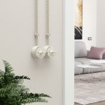 Выключатель на 4 положения двухклавишный Vintage слоновая кость матовый/хром W5822055