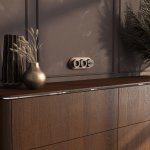 Розетка с заземлением Vintage мокко матовый/хром W5871052