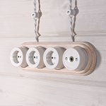 Ретро кабель витой  2х2,5 белый 50 м W6452601