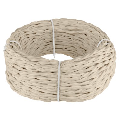 Ретро кабель витой  2х2,5 песочный 50 м W6452646