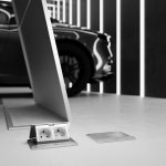 W8074065/ Выдвижной блок (Лючок) на 4 модуля (серебряный) W8074065