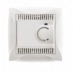 Lexel Дуэт бежевый Электронный термостат 10A для теплого пола с датчиком +5 до +50°C, в сборе (SE WDE000238)