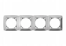 

Lexel Дуэт серебро Рамка 4-х местная (SE WDE000304), WDE000304
