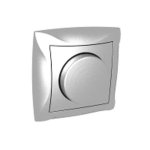 Lexel Дуэт серебро светорегулятор поворотный 300Вт, для л/н и г/л на 230В, в сборе (SE WDE000334)