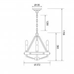 WE586.03.503 WERTMARK BRENDA светильник подвесной, E14, 3x40W