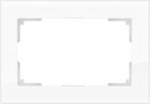 Рамка для двойной розетки (белый,стекло) Werkel WL01-Frame-01-DBL
