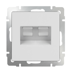 

Розетка двойная Ethernet RJ-45 (белая) Werkel WL01-RJ45+RJ45, WL01-RJ45+RJ45