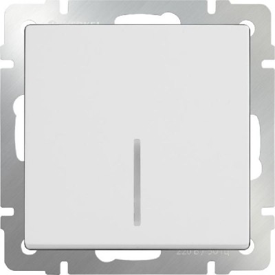 

Выключатель одноклавишный с подсветкой(белый) WL01-SW-1G-LED Werkel, WL01-SW-1G-LED белый