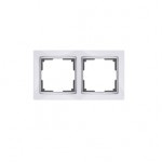 WL03-Frame-02-white /Рамка на 2 поста (белый/хром) Werkel WL03-Frame-02-white