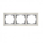 Рамка на 3 поста (слоновая кость/хром) WL03-Frame-03-ivory Werkel