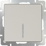 WL03-SW-1G-LED-ivory /Выключатель одноклавишный с подсветкой (слоновая кость) Werkel WL03-SW-1G-LED-ivory