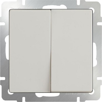 

Выключатель двухклавишный проходной (слоновая кость) WL03-SW-2G-2W-ivory Werkel, WL03-SW-2G-2W-ivory слоновая кость