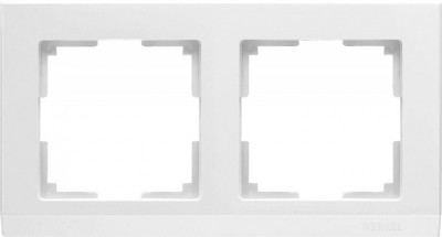 Рамка на 2 поста (белый) WL04-Frame-02-white Werkel