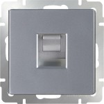 Розетка Ethernet RJ-45 (серебряный) WL06-RJ-45 Werkel