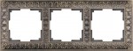 Рамка на 3 поста  (бронза) WL07-Frame-03 Werkel