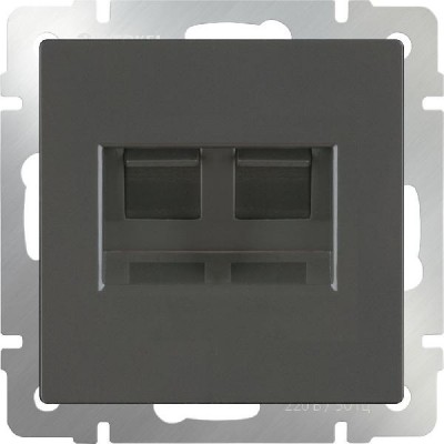 

Розетка телефонная RJ-11 и Еthernet RJ-45 (серо-коричневый) WL07-RJ11+RJ45 Werkel, WL07-RJ11+RJ45 серо-коричневый