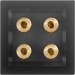 Акустическая розетка (черный матовый) Werkel WL08-AUDIOx4