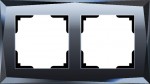 WL08-Frame-02/Рамка на 2 поста  (черный) Werkel WL08-Frame-02