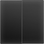 Выключатель двухклавишный проходной (черный матовый) WL08-SW-2G-2W Werkel
