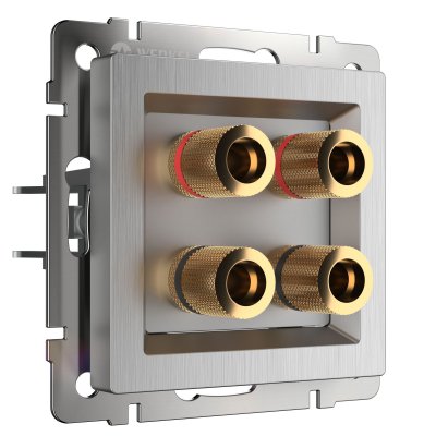 Акустическая розетка (cеребряный рифленый) WL09-AUDIOx4 Акустическая розетка (cеребряный рифленый) WL09-AUDIOx4