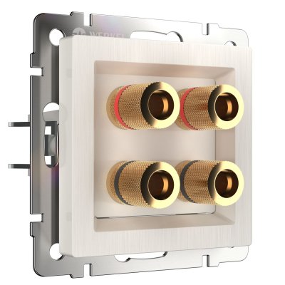 Акустическая розетка (перламутровый рифленый) WL13-AUDIOx4 Акустическая розетка (перламутровый рифленый) WL13-AUDIOx4