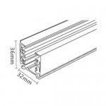 WSO 19B-1 white шинопровод трехфазный Italline