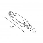 WSO-26B white соединитель линейный Italline
