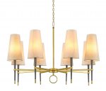 Люстра Simple Eight MAK interior WTL1042-8 Зотолой, белый