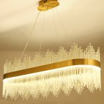 Люстра Stripglass L100 MAK interior WTL1249-1000BR-CL Латунь, стекло