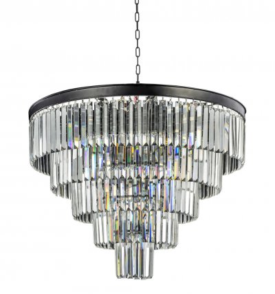 Люстра Odeon 5 Rings MAK interior WTL1943-19BK-CL Черный , стекло
